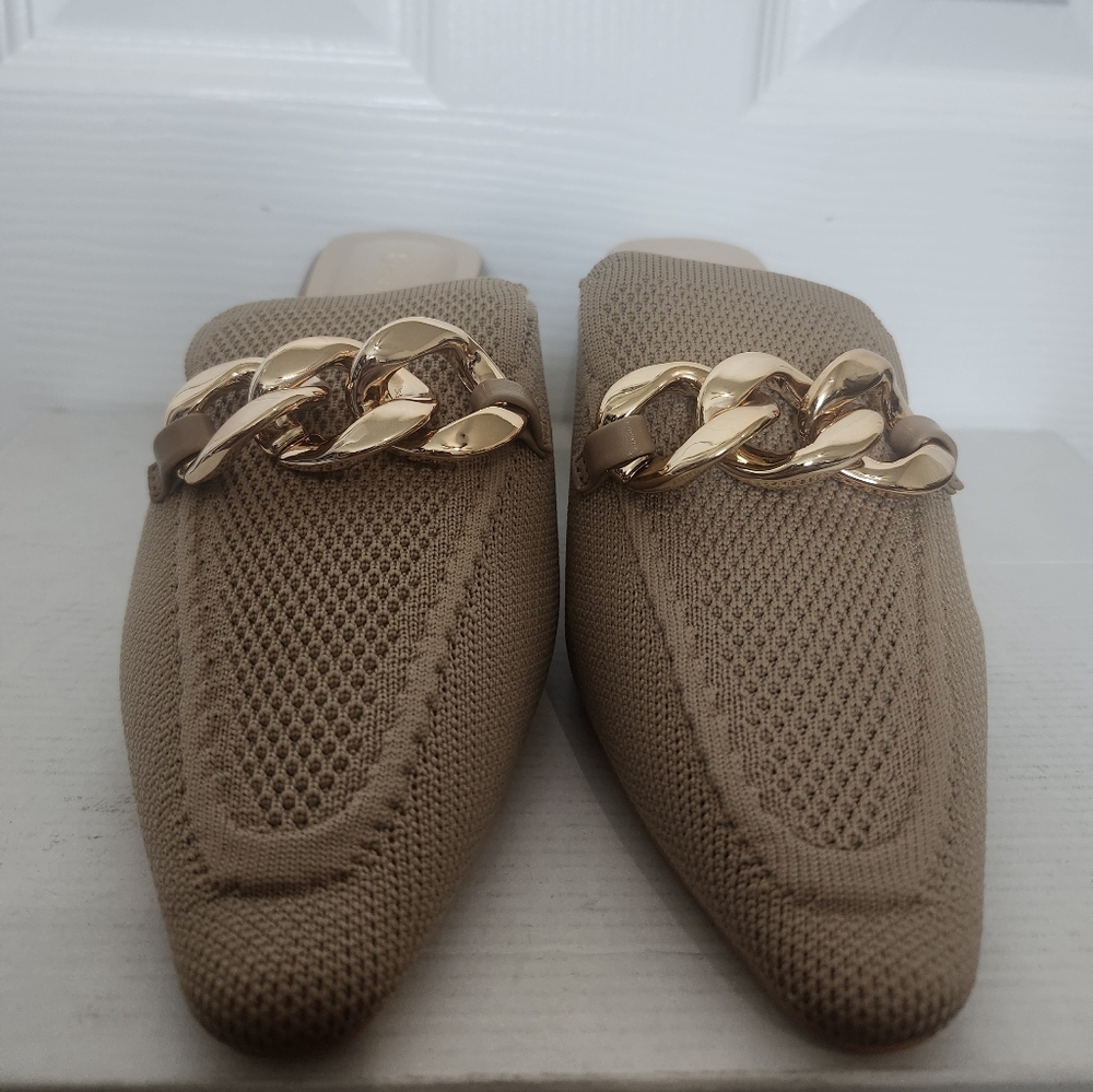 Women's Newbella Size 8 Tan Mules 2 Inch Heel - Picture 4 of 9